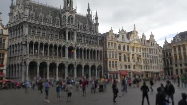 Grand place, ciudad vieja de Bruselas — Vídeo de stock