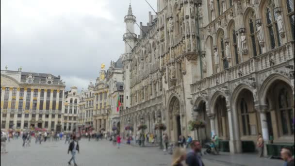 Η πλατεία Grand place, το παλιό Δημαρχείο Βρυξελλών — Αρχείο Βίντεο