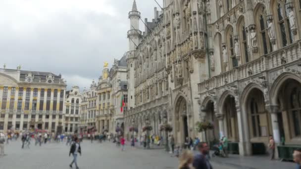 Brussels old city square — Stock Video