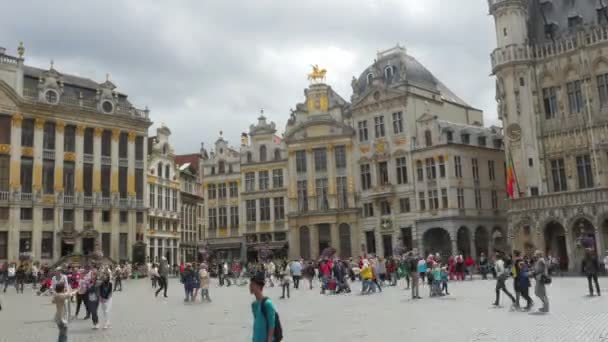 Grand place, Brussels eski şehir — Stok video