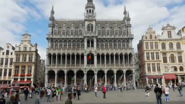 Grande lugar, cidade velha de Bruxelas — Vídeo de Stock