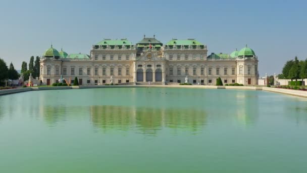 Дворец Бельведер в Вене — стоковое видео