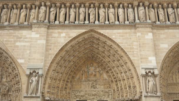 Notre Dame de Paris Katedrali — Stok video