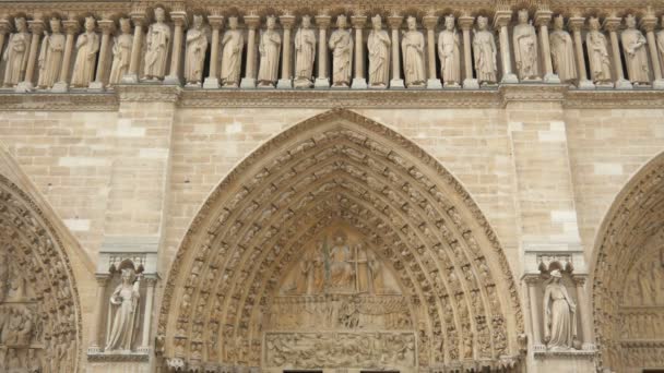 Notre Dame de Paris kathedraal — Stockvideo