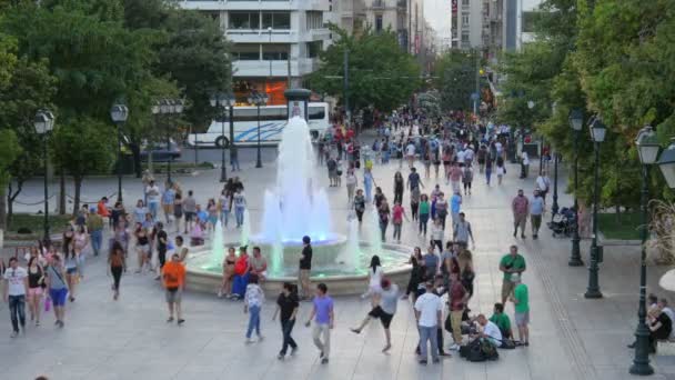 Площадь Синтагма в Афинах — стоковое видео