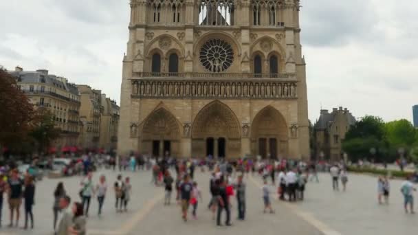 Notre Dame de Paris kathedraal — Stockvideo