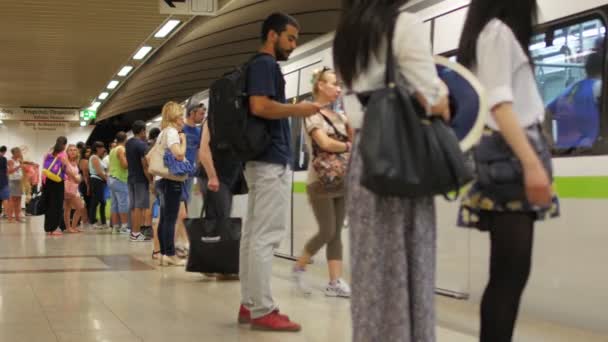 City metro in Athens — Stock Video