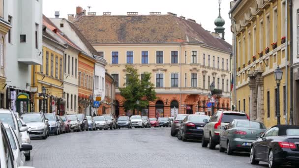 Magyar utca a turisták — Stock videók