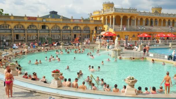 Szechenyi baño termal — Vídeo de stock