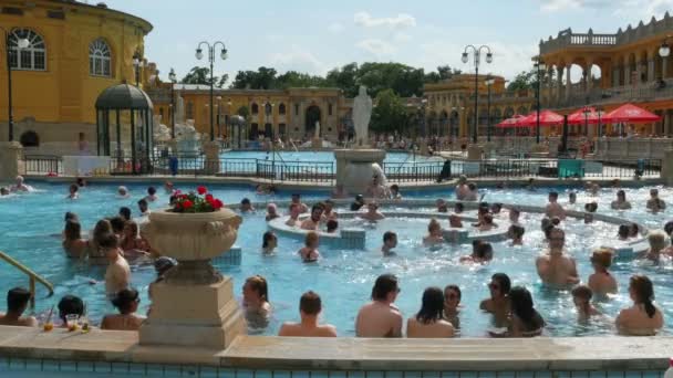 Szechenyi baño termal — Vídeo de stock