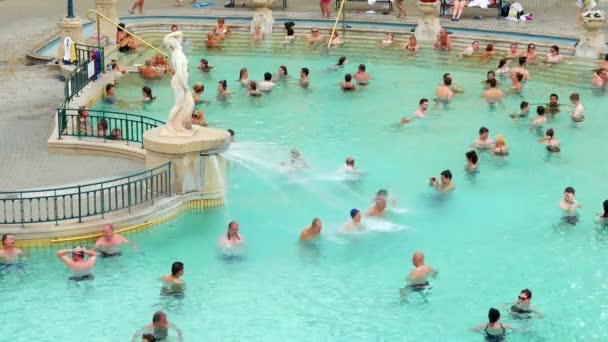 Szechenyi termiskt bad — Stockvideo