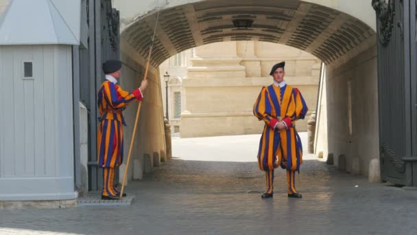 Swiss Guards of Pope — Stock Video