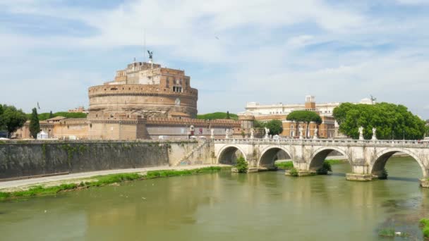 Castle of Holy Angel in Rome — Stock Video