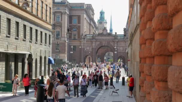 Estocolmo vista de la ciudad vieja — Vídeo de stock