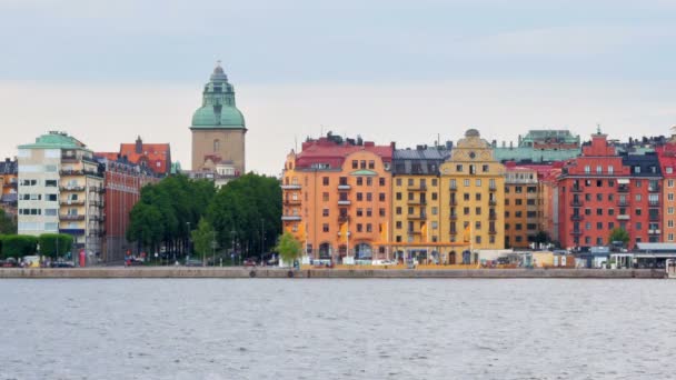 Στοκχόλμη θέα στην παλιά πόλη — Αρχείο Βίντεο
