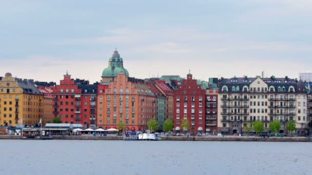 Stockholm gamla stadsutsikt — Stockvideo