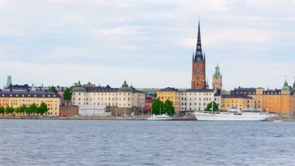 Stockholm staré město zobrazení — Stock video