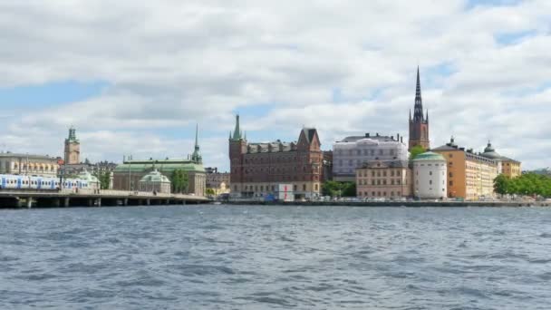 Sztokholm stare miasto Zobacz — Wideo stockowe