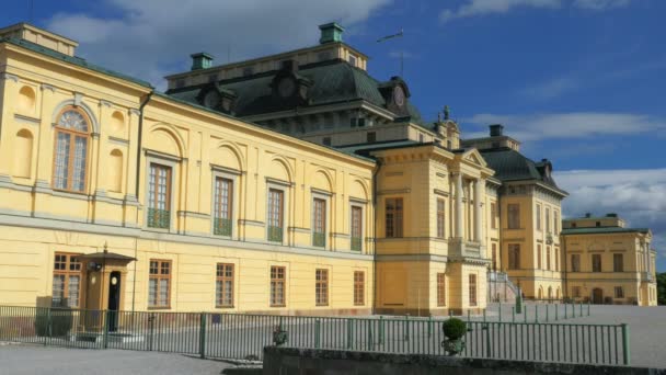 Drottningholm παλάτι στη Στοκχόλμη — Αρχείο Βίντεο