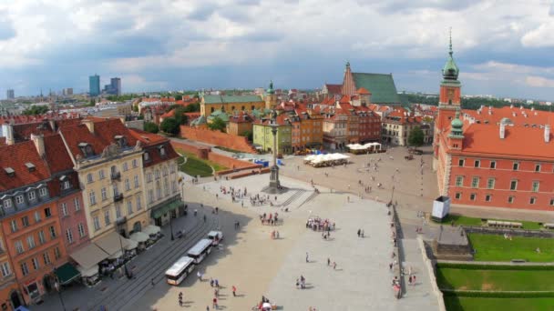 Warsaw old town square — Stock Video