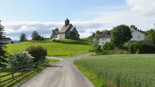 Itinerario dei pellegrini in Norvegia — Video Stock