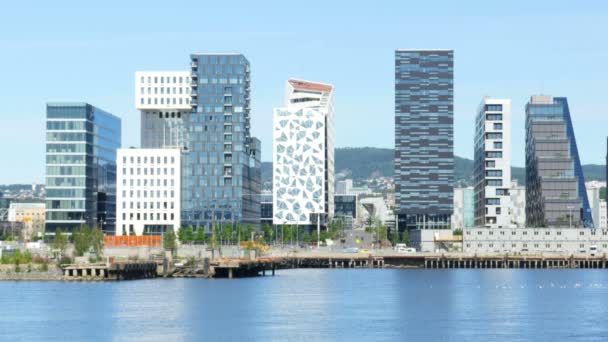 Apartamentos proyecto Barcode en Oslo — Vídeos de Stock