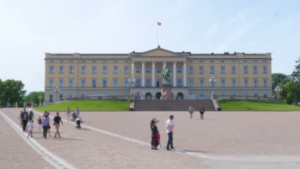 Oslo palácio real — Vídeo de Stock