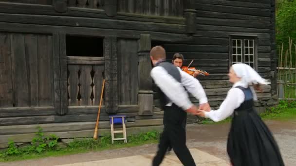 Traditional scandinavian dance — Stock Video