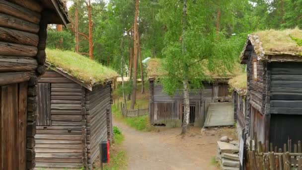 Vackra norwagian village — Stockvideo