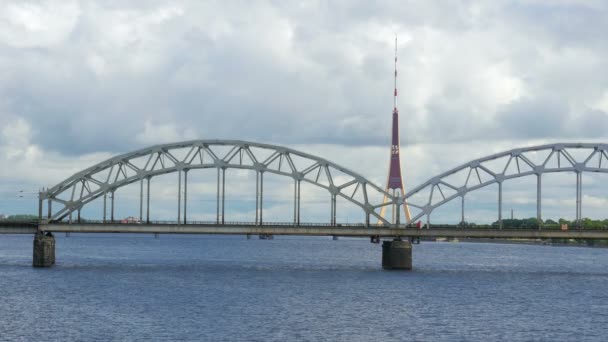 河上的桥 — 图库视频影像