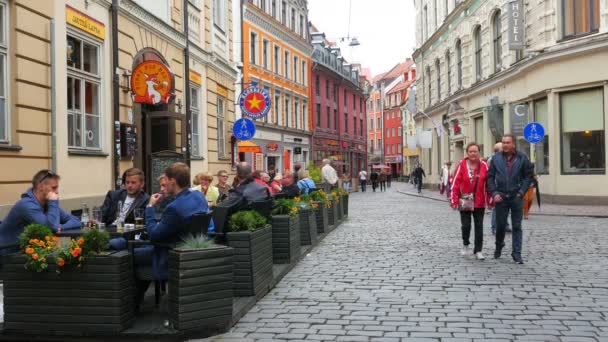 Riga eski şehir — Stok video
