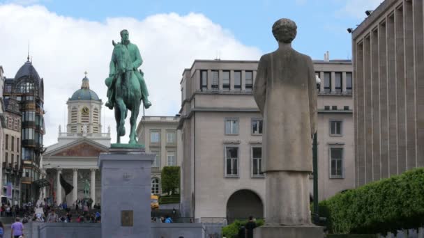 Brüssels Blick auf die Innenstadt — Stockvideo