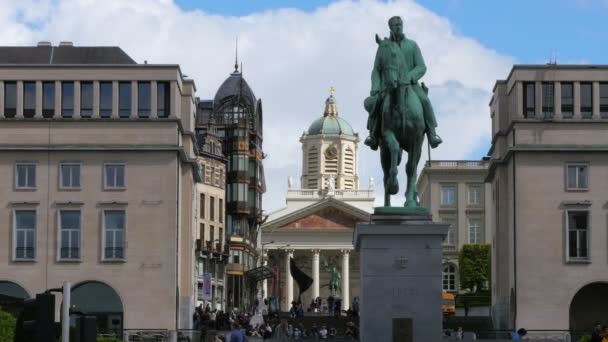 Brüssels Blick auf die Innenstadt — Stockvideo