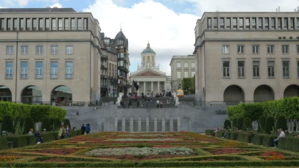 Hermosa vista del centro de Bruselas — Vídeos de Stock