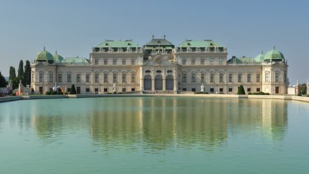 Belvedere palats i Wien — Stockvideo