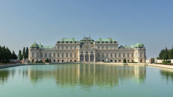 Schloss Belvedere in Wien — Stockvideo
