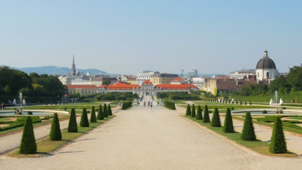 Palacio Belvedere en Viena — Vídeos de Stock