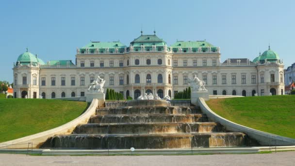 Palacio Belvedere en Viena — Vídeos de Stock