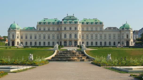 Schloss Belvedere in Wien — Stockvideo