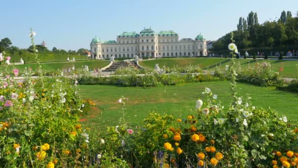 Schloss Belvedere in Wien — Stockvideo