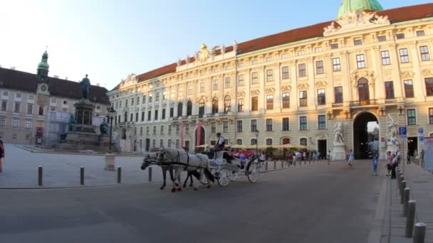 Pałac Hofburg ulic w Wiedniu — Wideo stockowe