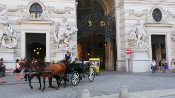 Hofburg palace street in Vienna — Stock Video