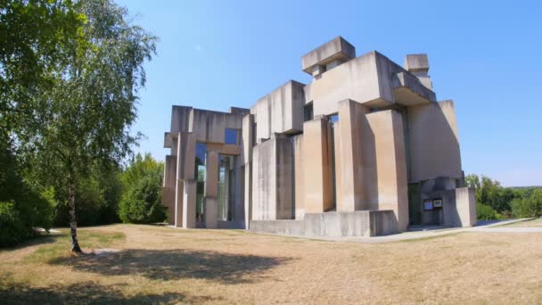 Wotruba kirche in wien — Stockvideo