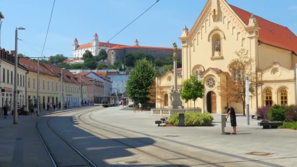 Starego miasta w Bratysławie — Wideo stockowe