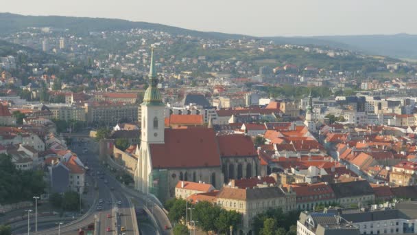 Bratislavas gamla stad Visa — Stockvideo