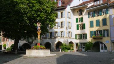 Swiss sokak üzerinde günlük yaşam