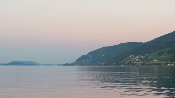 Swiss lake and mountains — Stock Video