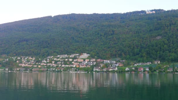 İsviçre göl ve dağların — Stok video