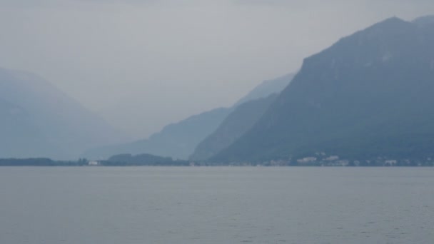 Genèvesjön och Alperna — Stockvideo