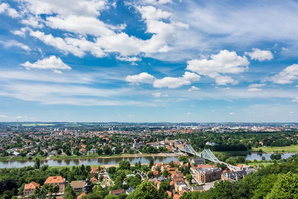 View over the river Elbe to Dresden — Stock Photo, Image